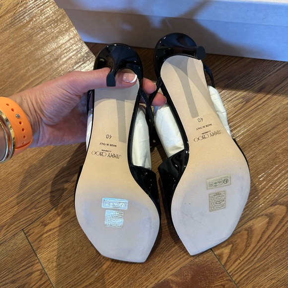 NWT Jimmy Choo Anise 75 Black Patent, Size 40 - Picture 6 of 11